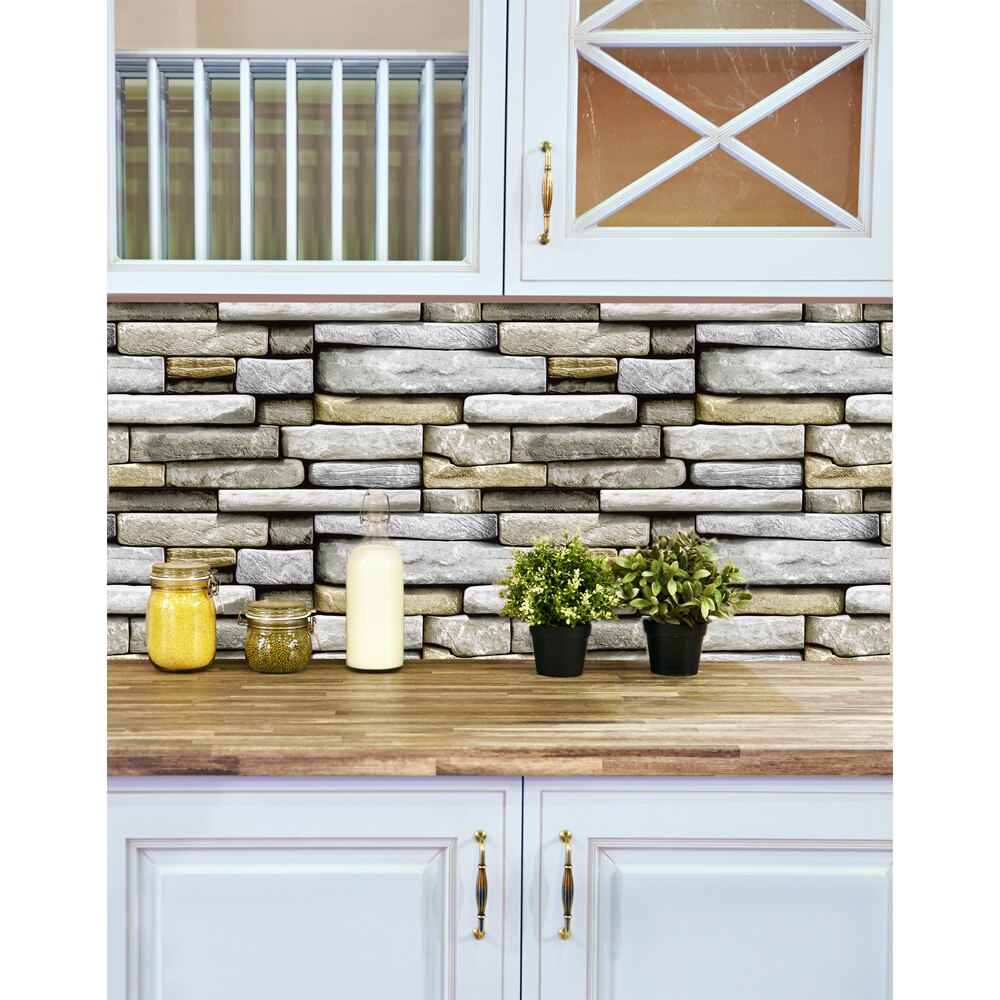 Autocolant VENILIA Piatra, PVC, 45 x 200 cm, gri