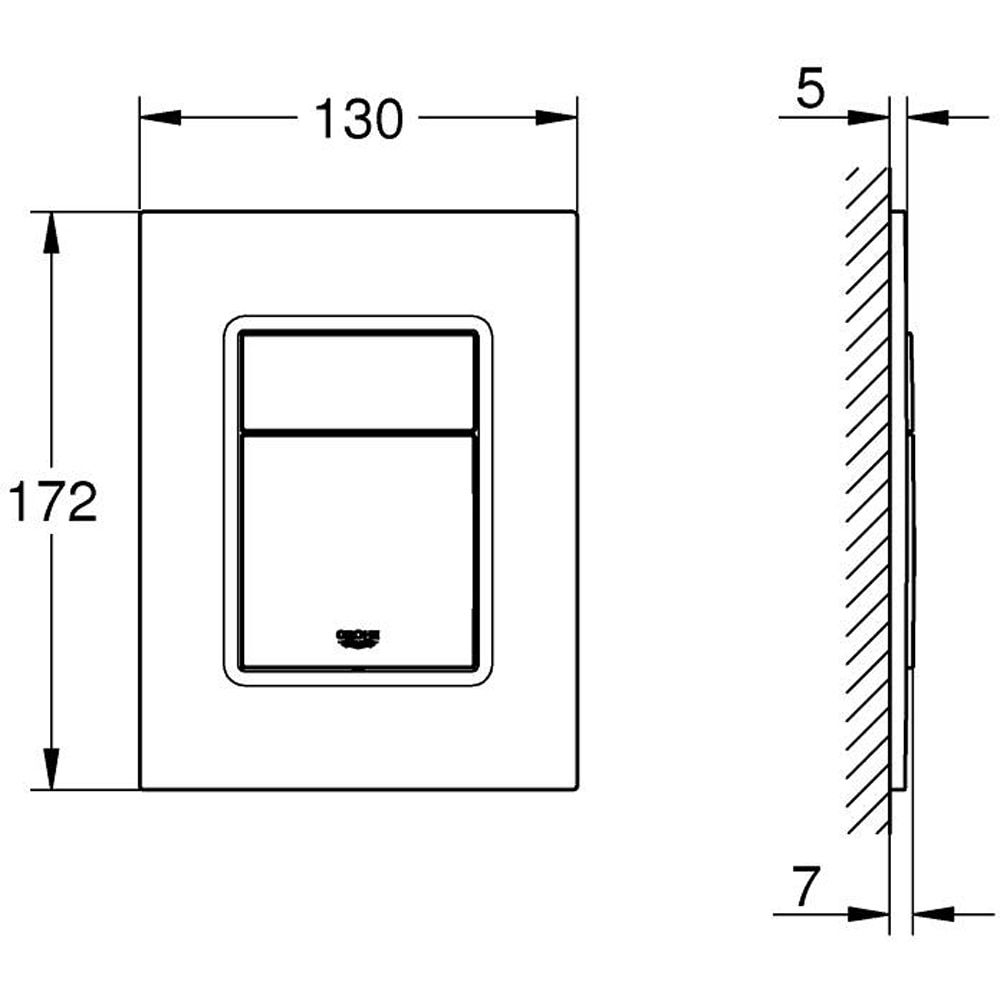 Clapeta actionare GROHE Skate Cosmopolitan S 37535KF0, dubla actionare, negru
