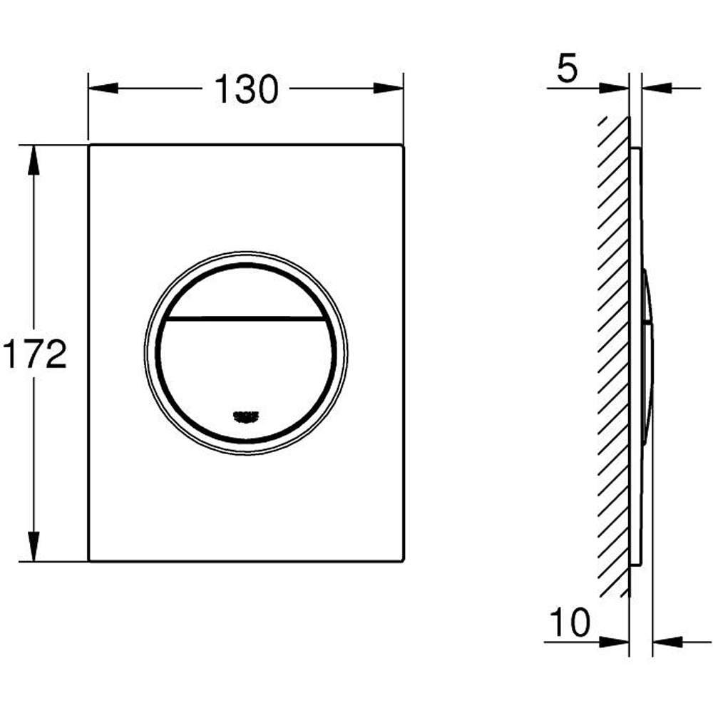 Clapeta actionare GROHE Nova Cosmopolitan S 37601SH0, dubla actionare, alb