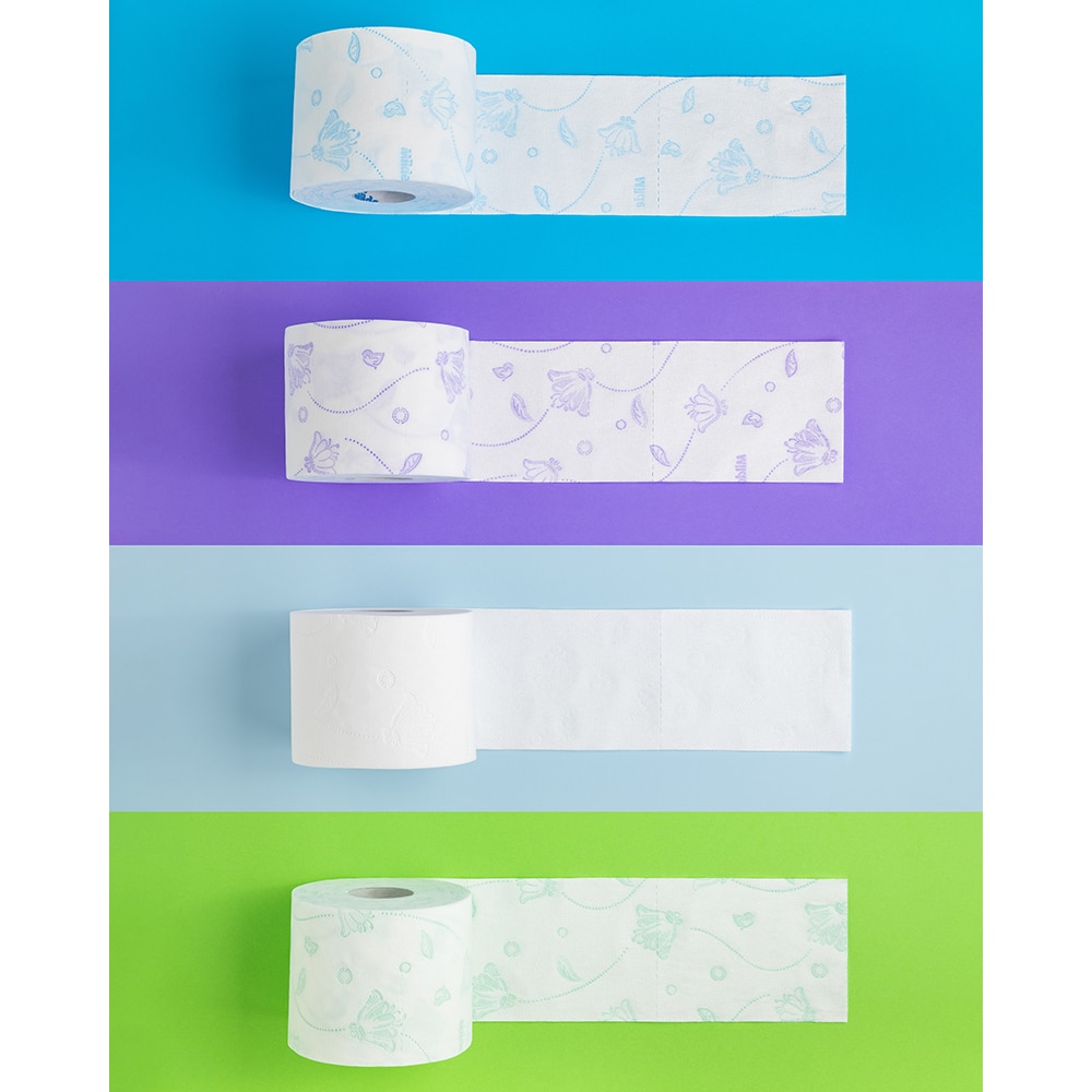 Hartie igienica MILDE Cool Blue, 3 straturi, 8 role