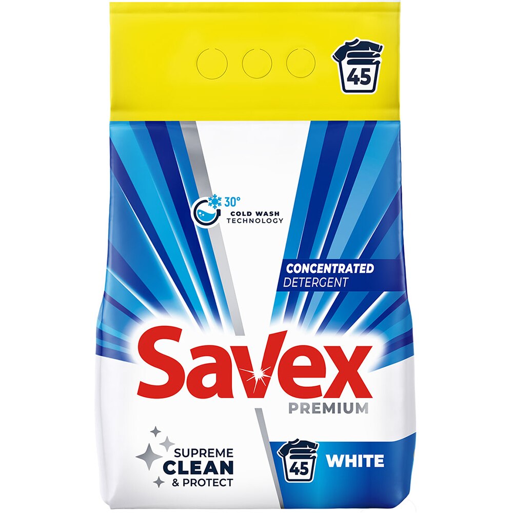 Detergent automat SAVEX Premium White, 3.6 kg, 45 spalari