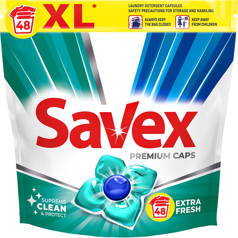 Detergent capsule SAVEX Super Caps Fresh, 48 spalari