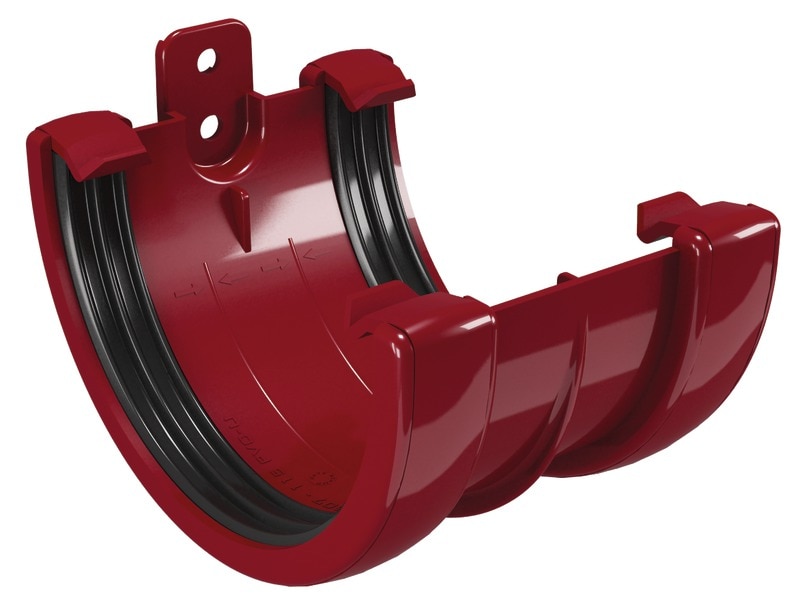 Bratara jgheab din PVC, rosu, diametru 120 mm