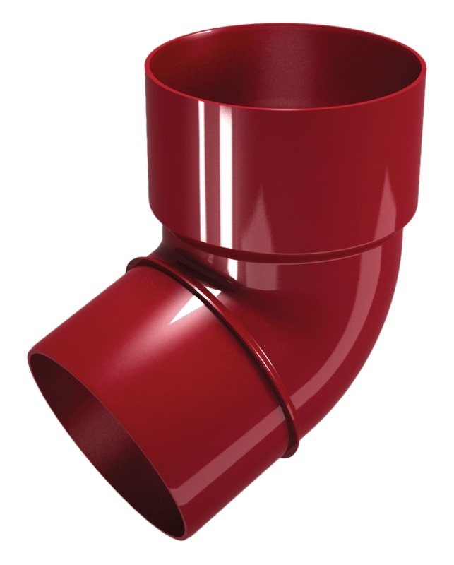 Cot burlan, din PVC, unghi 67, rosu, diametru 80 mm