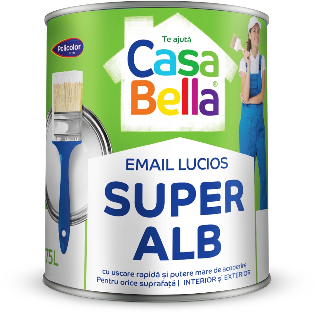 Email uscare rapida CasaBella, interior/exterior, alb, 750 ml