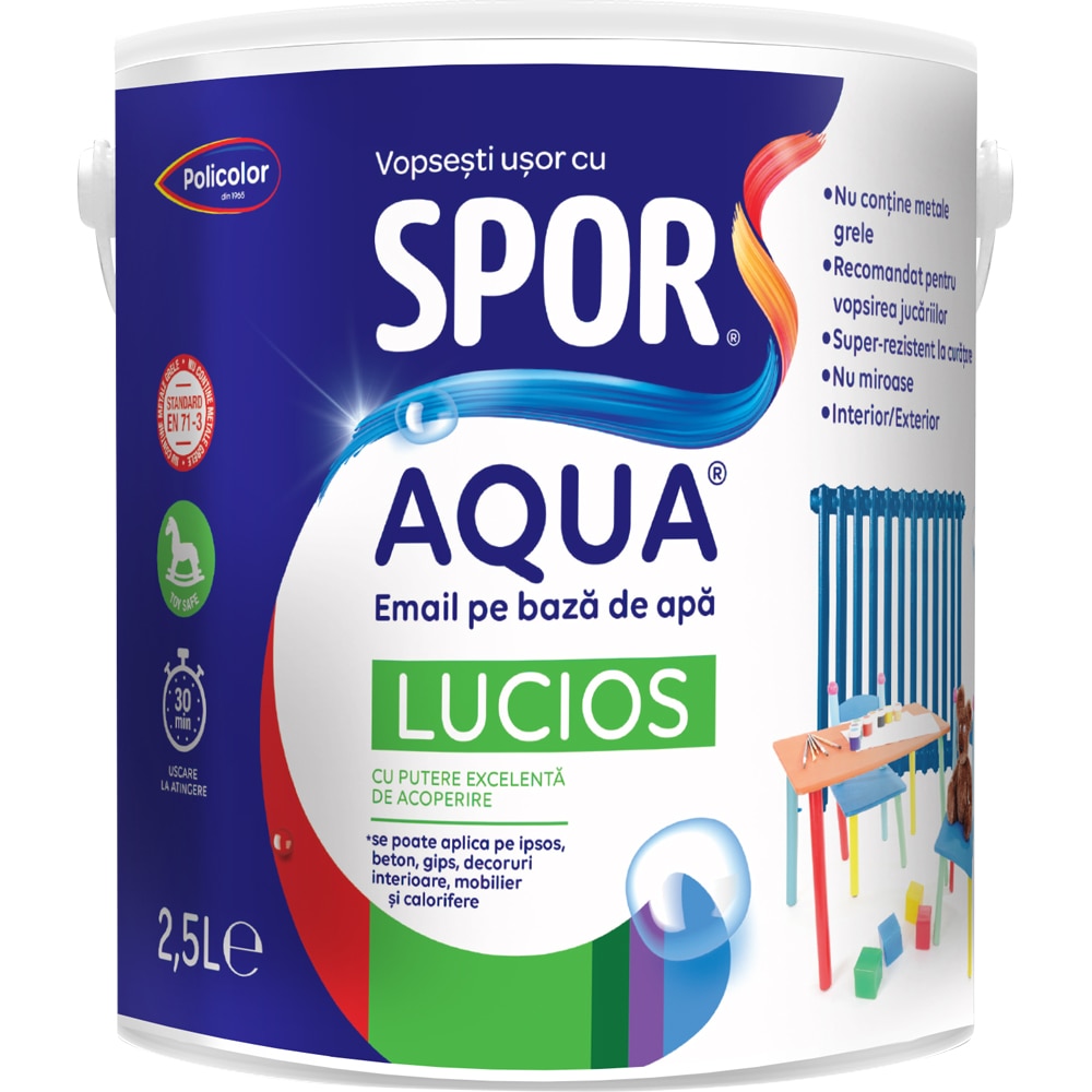 Email SPOR Aqua, alb, 2.5 l