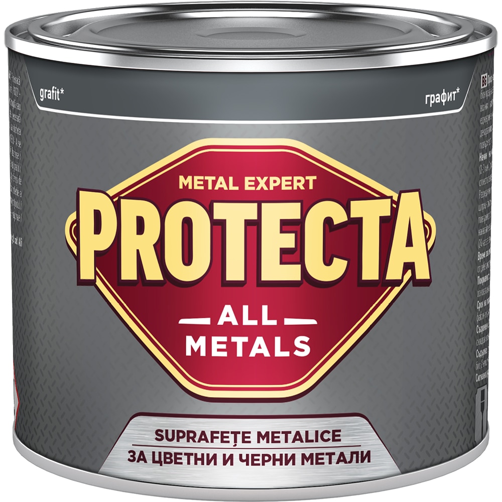 Email pentru suprafete metalice Protecta All metals, grafit, 500 ml