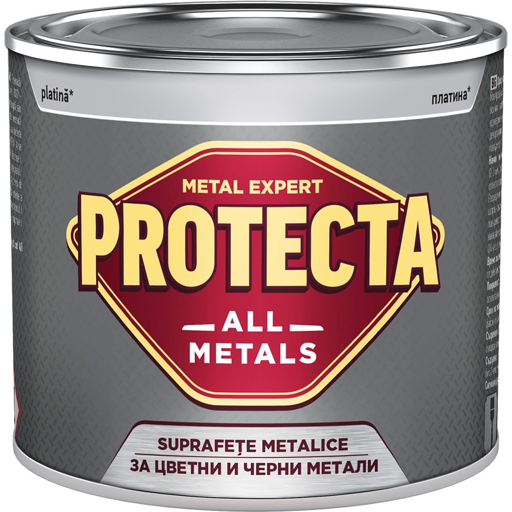 Email pentru suprafete metalice Protecta All metals, platina, 500 ml
