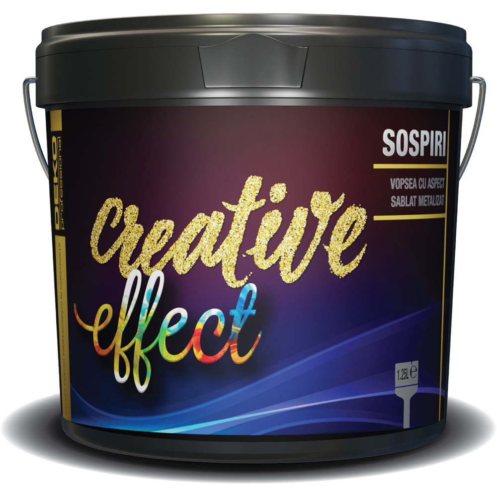 Vopsea de interior Deko Creative effect, argintiu, 1.25 l