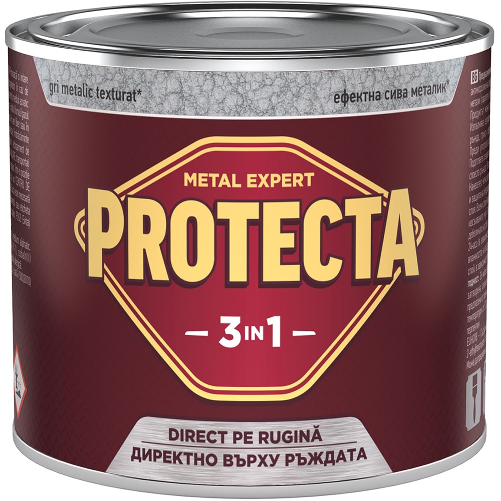 Email 3in1 Protecta, gri metalic texturat, 500 ml