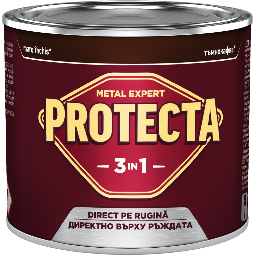 Email PROTECTA 3-in-1, interior/exterior, maro inchis, 500 ml