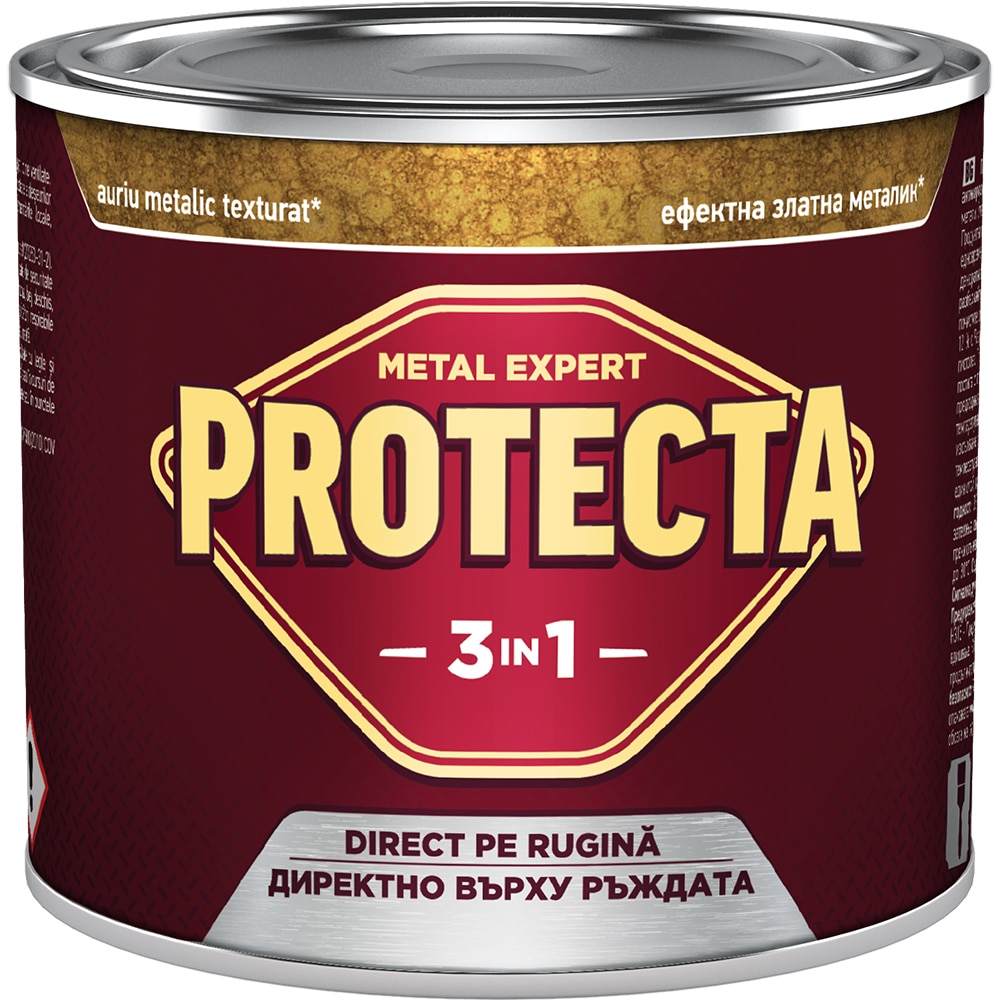 Email 3in1 Protecta, auriu metalic texturat, 500 ml