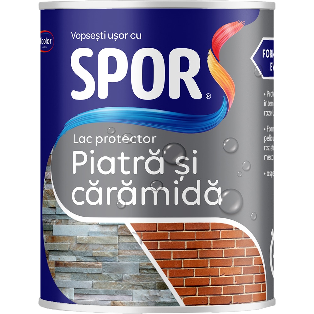Lac protector pentru piatra si caramida Spor, incolor, 2.5L