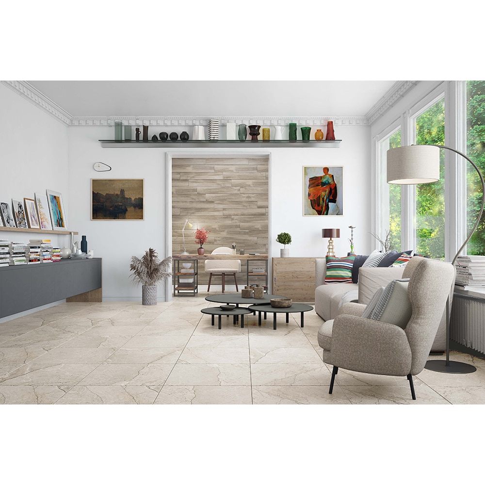 Gresie interior si exterior Arena, 60 x 120 cm, grosime 8.5 mm, 1.44 m2, bej marmura