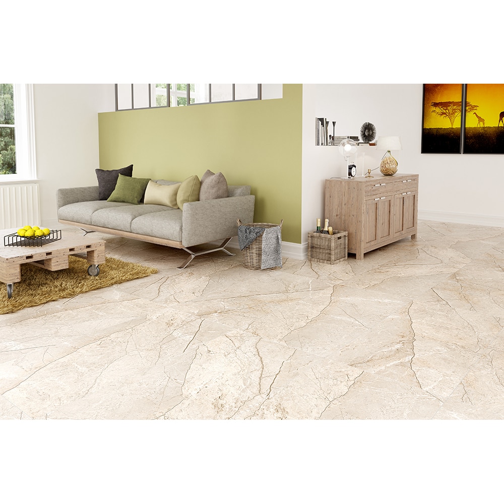 Gresie interior si exterior Arena, 60 x 120 cm, grosime 8.5 mm, 1.44 m2, bej marmura