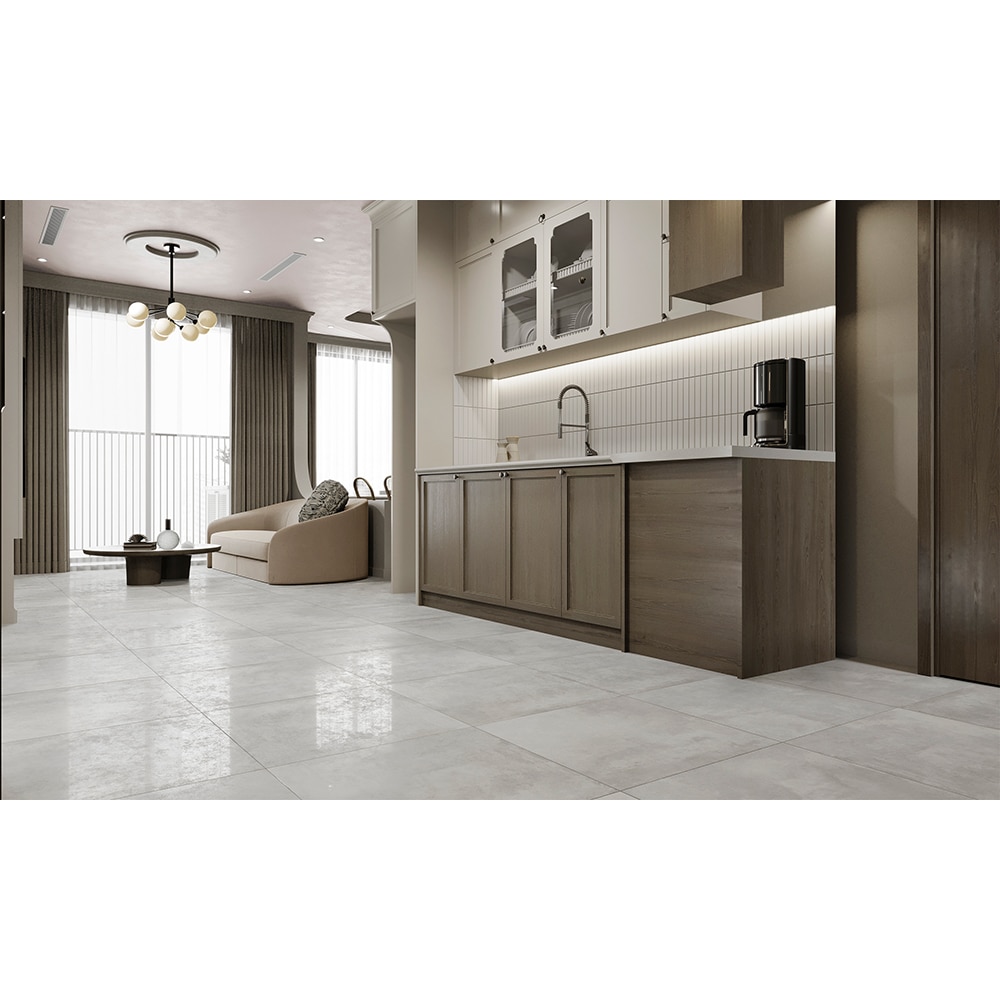 Gresie interior si exterior Side, 60 x 60 cm, grosime 8.5 mm, 1.08 m2, bej inchis ciment