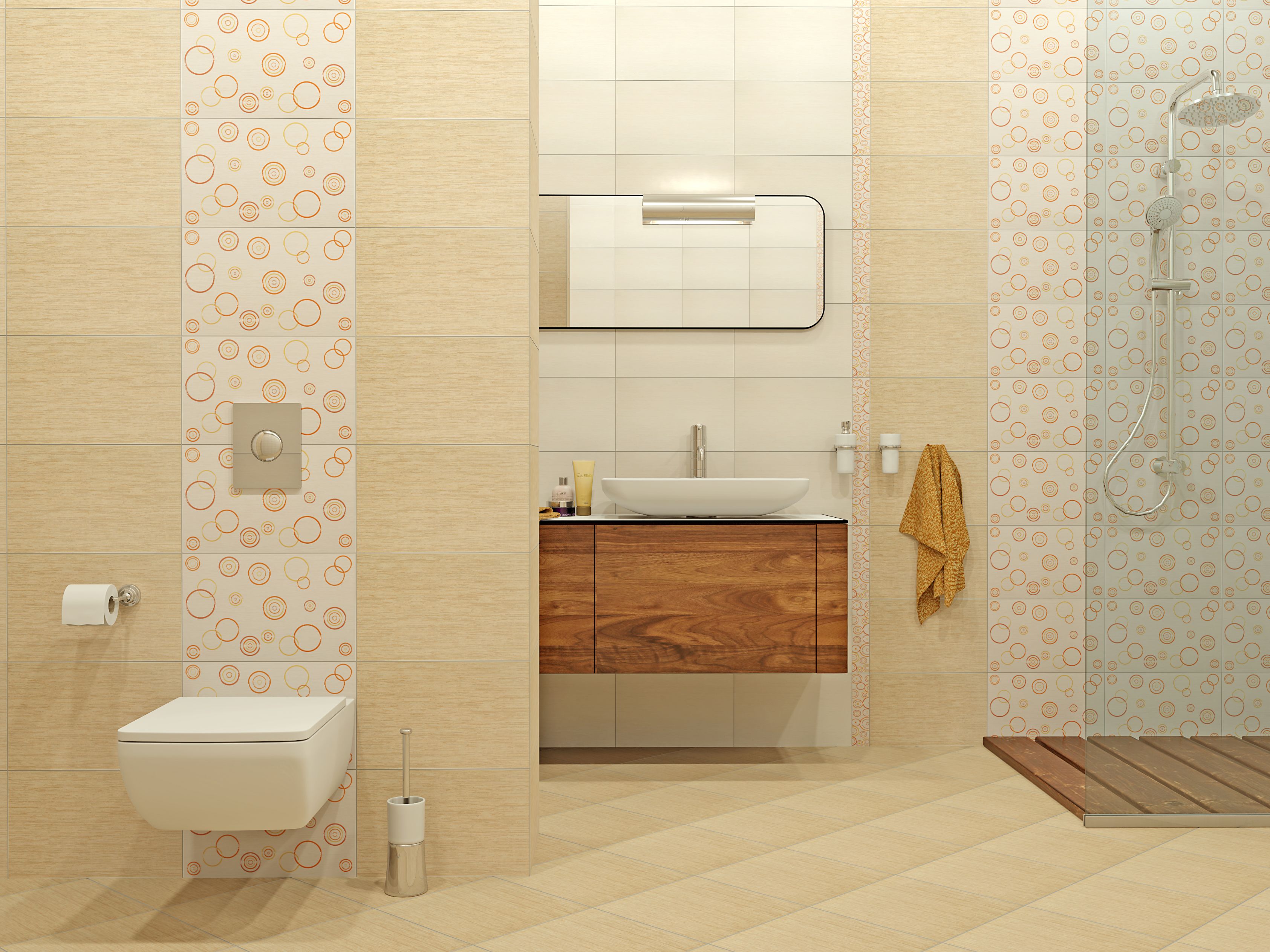 Gresie Kai Panama, bej, portelanata, 33,3 x 33,3 cm, 1,55 mp/cutie