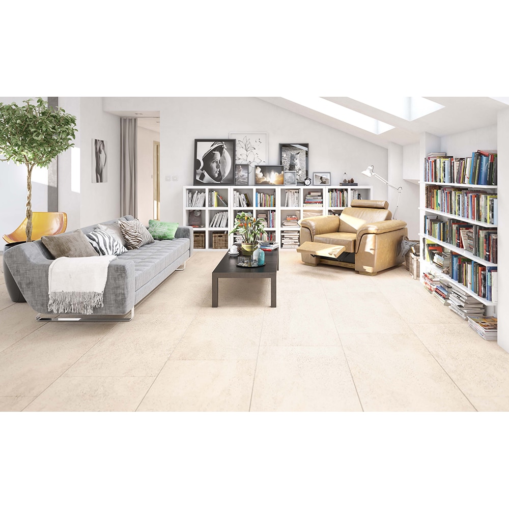 Gresie interior si exterior E-Stone, 60 x 120 cm, grosime 7.45 mm, 1.44 m2, bej piatra