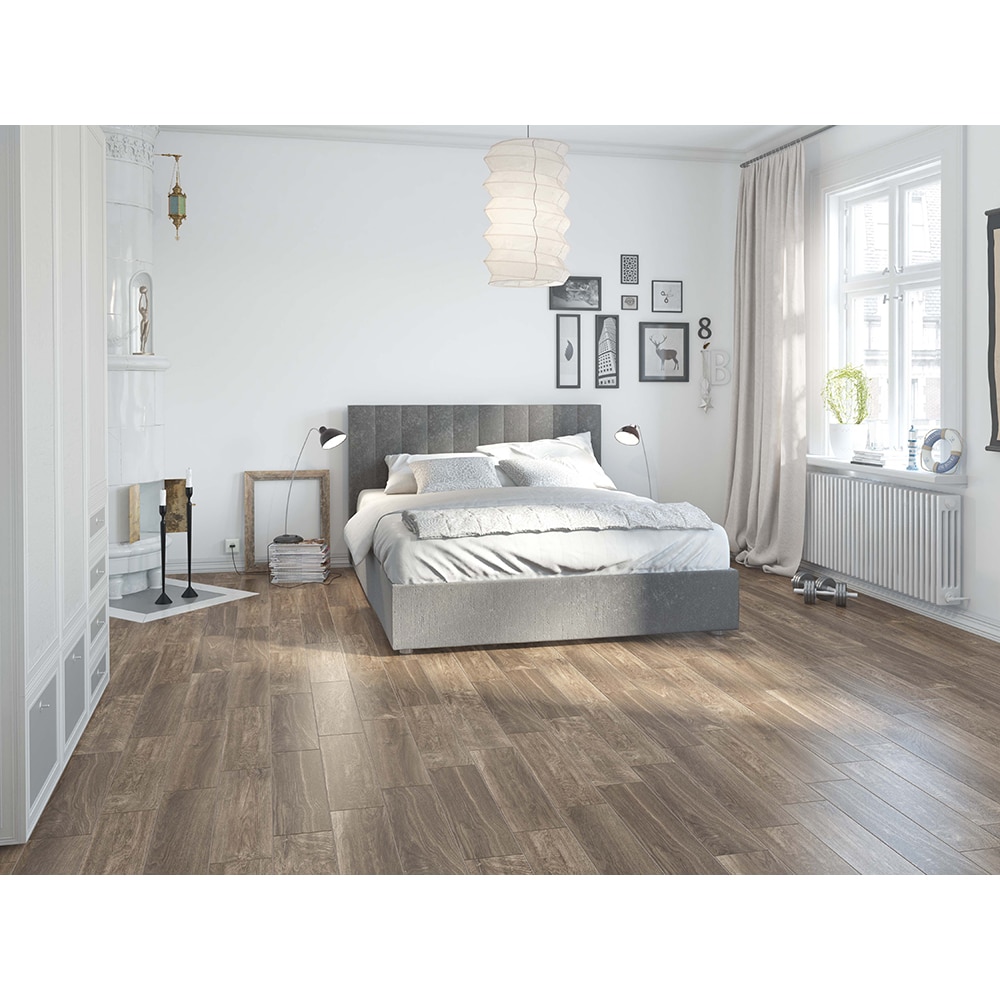 Gresie interior si exterior Tavolato, 15.5 x 60.5 cm, grosime 9 mm, 1.03158 m2, maro lemn