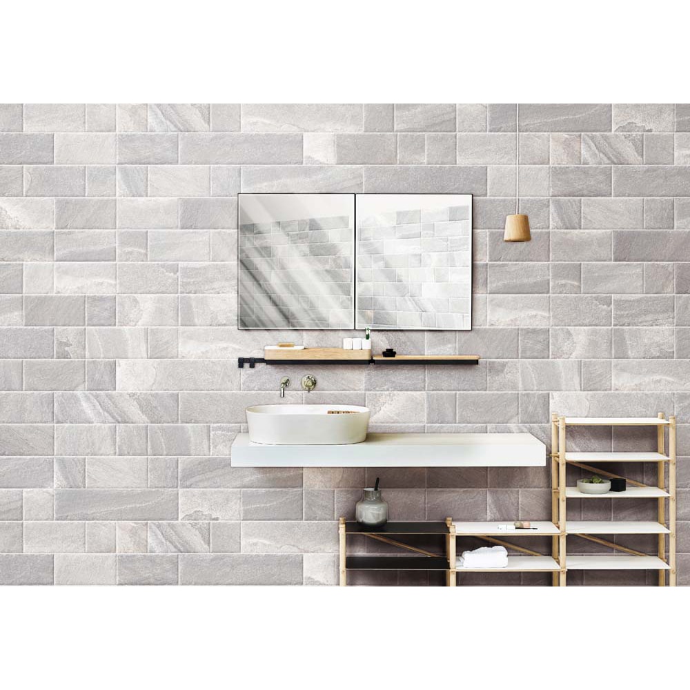 Gresie interior si exterior Santana, 30 x 60 cm, grosime 8.5 mm, 1.62 m2, gri piatra