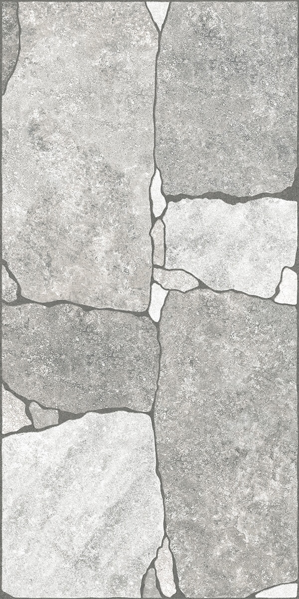 Gresie exterior Roccia, 30 x 60 cm, grosime 8.5 mm, 1.62 m2, gri deschis piatra