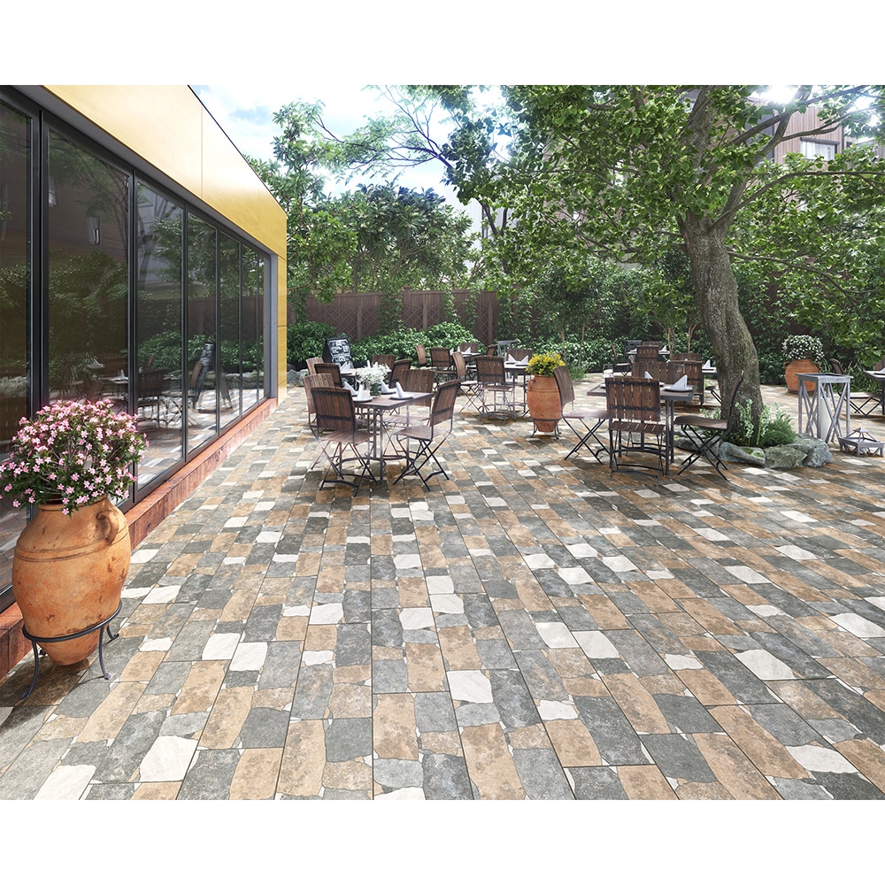 Gresie exterior Roccia, 30 x 60 cm, grosime 8.5 mm, 1.62 m2, gri piatra