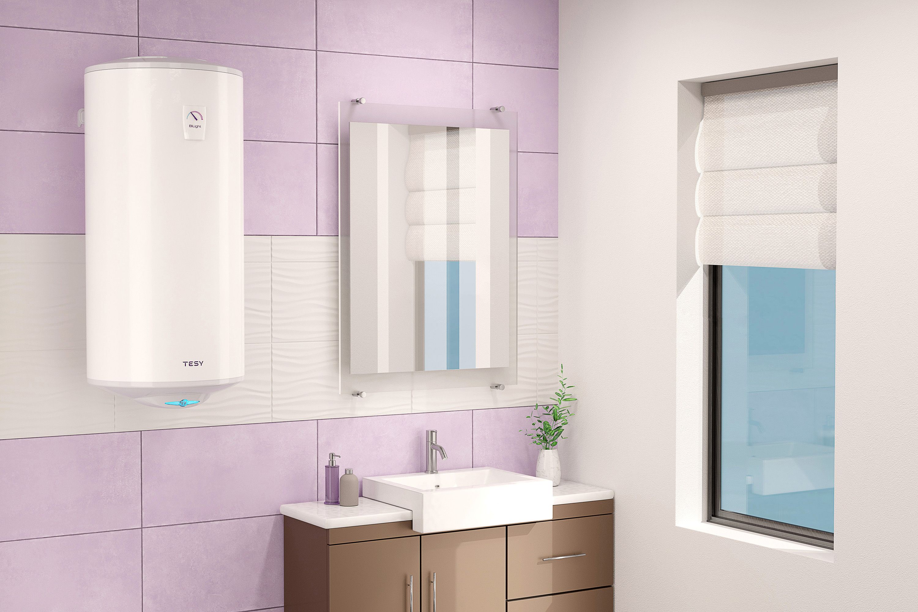 Boiler termoelectric 120 L, 115 x 44 cm, dreapta  TESY BILIGHT