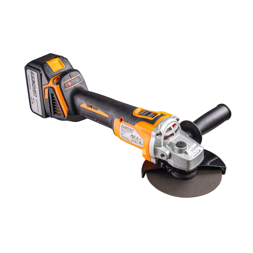 Polizor unghiular, 125 mm, 18V, 4 Ah + lanterna LED, 18 V  Baukraft