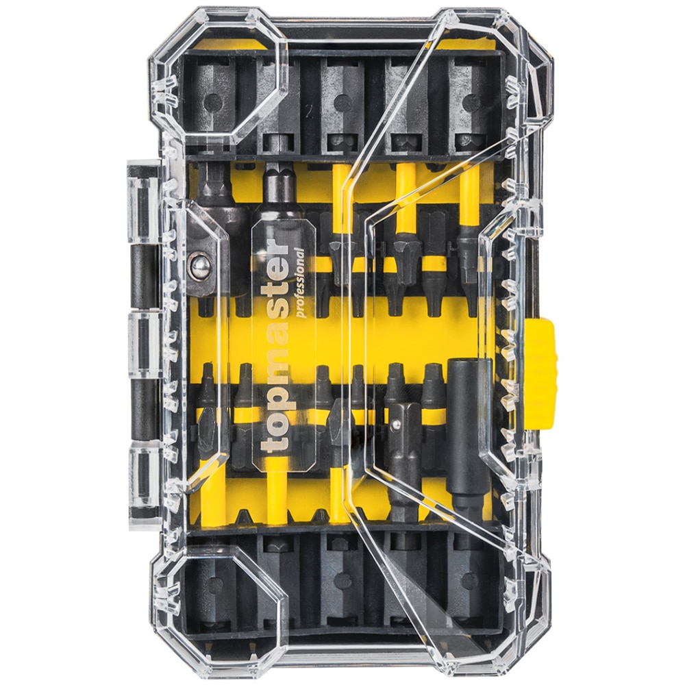 Set biti magnetici de impact cu suport TOPMASTER, 1/4", 42 buc