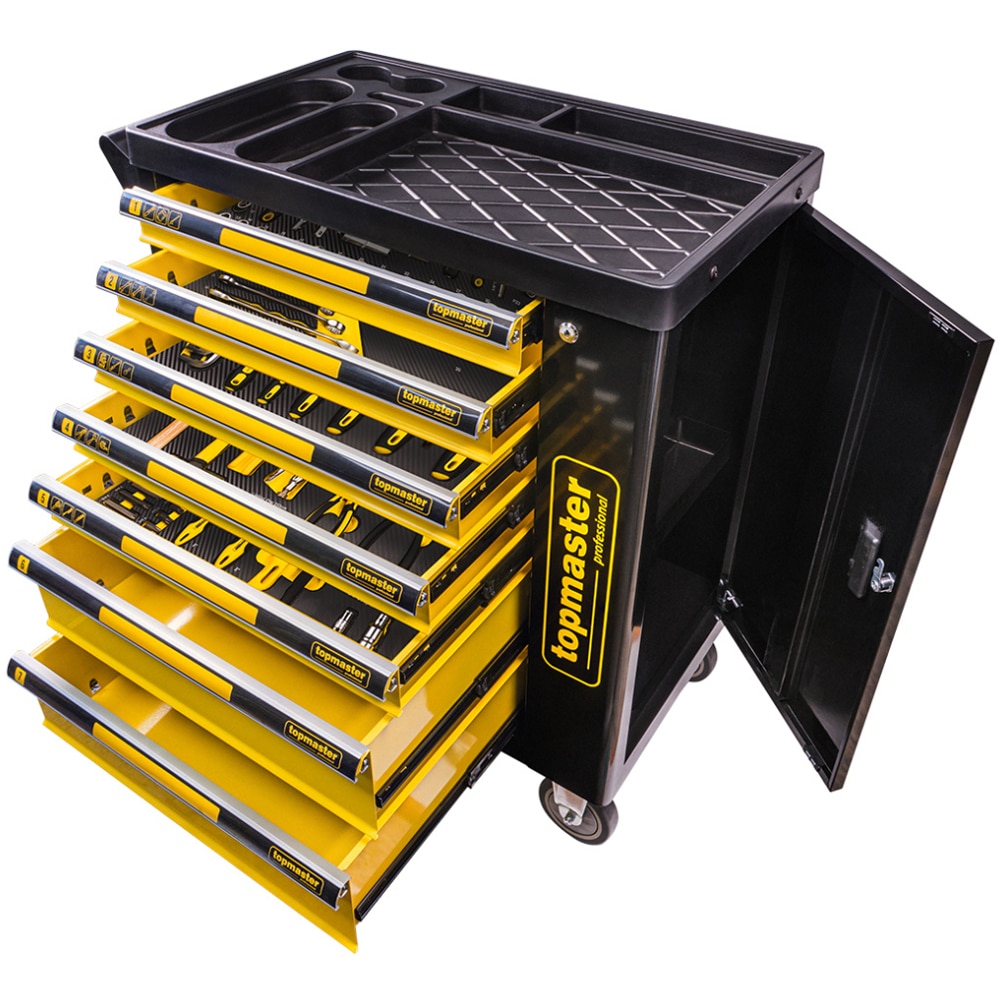 Dulap scule TOPMASTER, 7 sertare, 219 piese