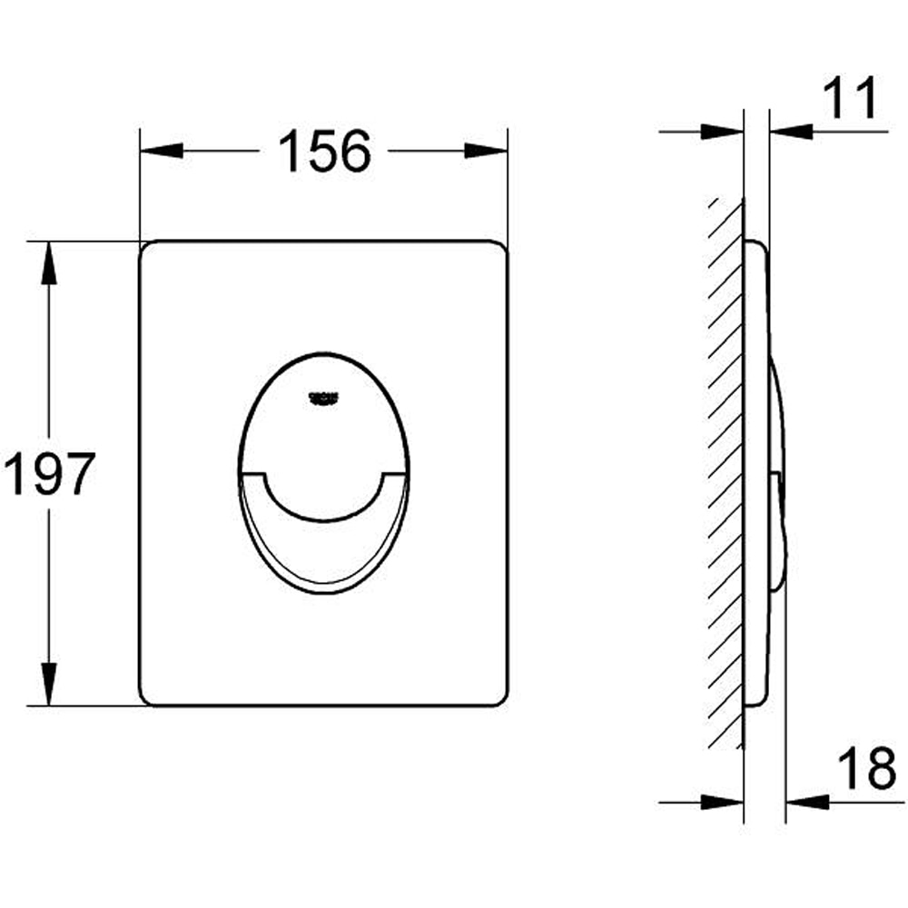Clapeta actionare GROHE Skate Air 38505SH0, dubla actionare, alb