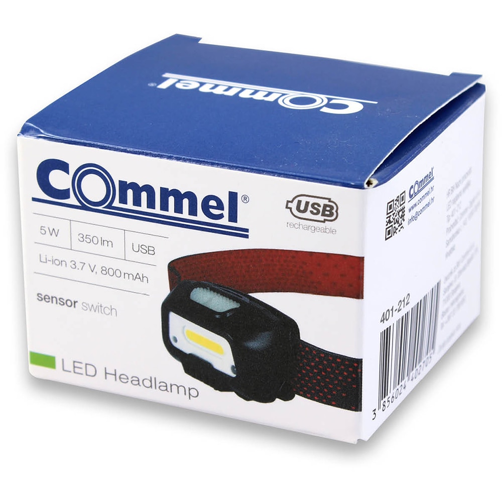 Lanterna LED PROMELEK, 350lm, Li-Ion 800 mAh, negru