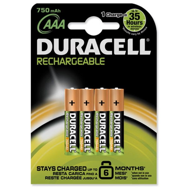 Acumulatori AAA DURACELL 750mAh, 4 bucati