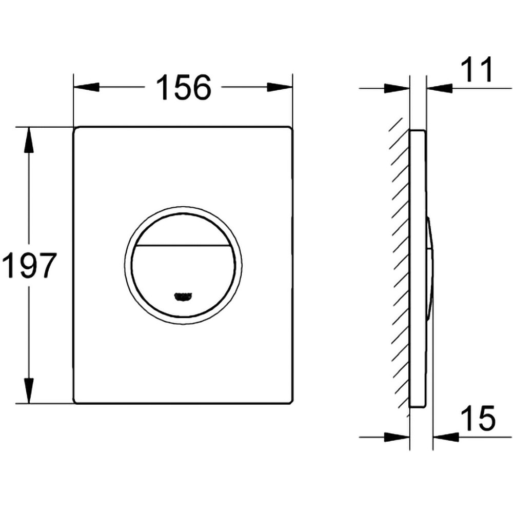 Clapeta actionare GROHE Nova Cosmopolitan 38765KF0, dubla actionare, negru