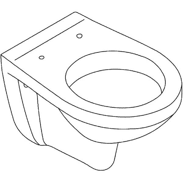 Vas WC GROHE Bau Ceramic 39491000, montaj suspendat, evacuare orizontala, alb