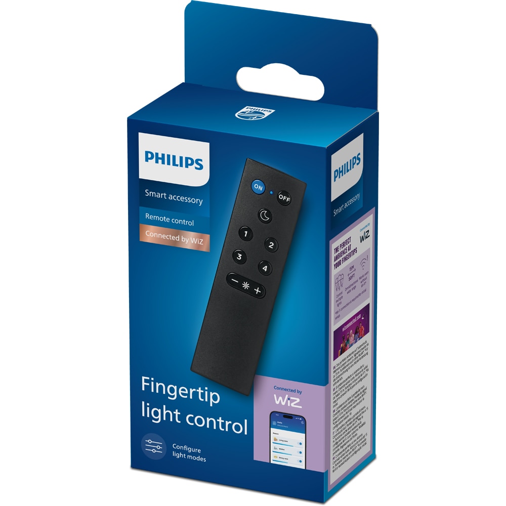 Telecomanda inteligenta PHILIPS 8721103114488, WiZ, IP20, Control max. 15 m, negru
