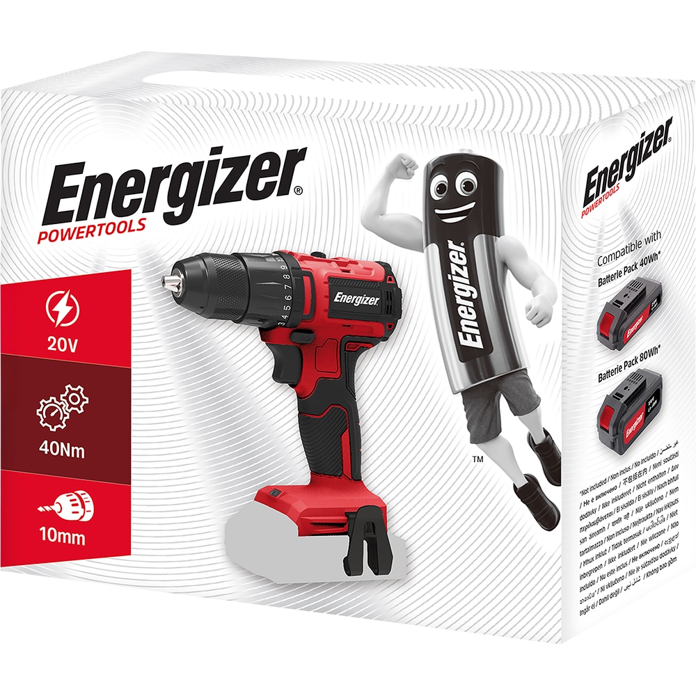 Masina de gaurit si insurubat (bormasina) ENERGIZER 3DR030, 20V, 40Nm, 1850rpm