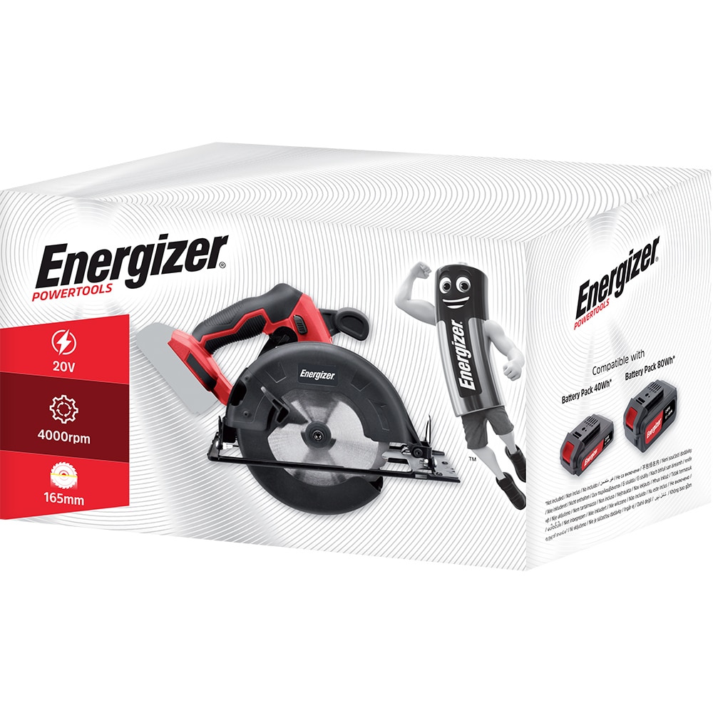 Fierastrau circular ENERGIZER 3SA01,350W, 20V, 4000rpm, diametru disc 165mm