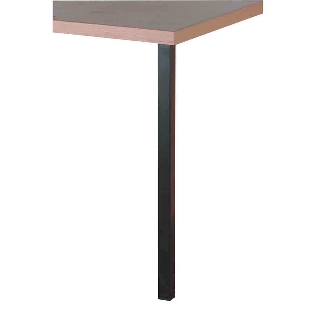 Picior patrat 25 x 25 x 800 mm, negru