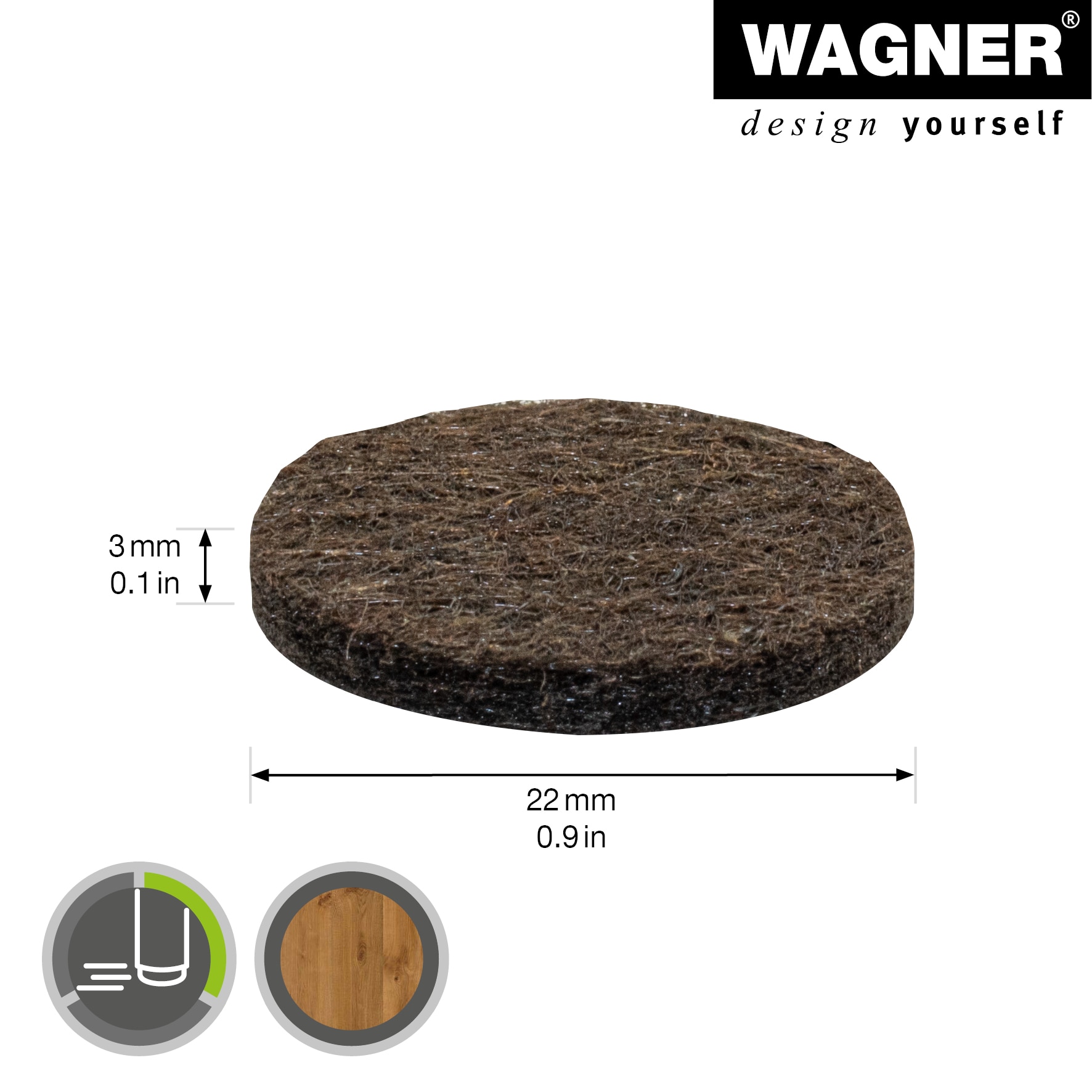 Patina adeziva, 20 x 20 mm / 12 x 25 x 25 mm