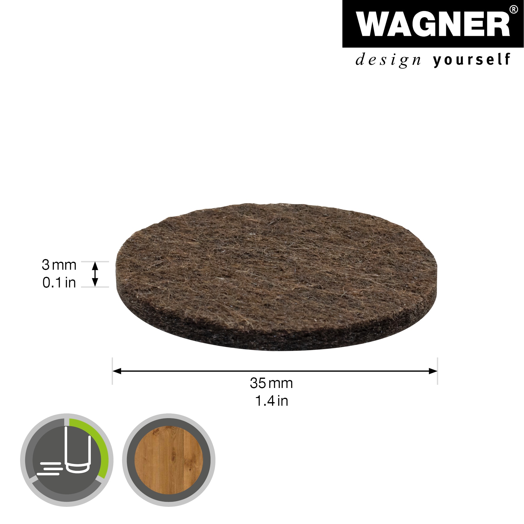 Patina adeziva, 20 x 20 mm / 12 x 25 x 25 mm