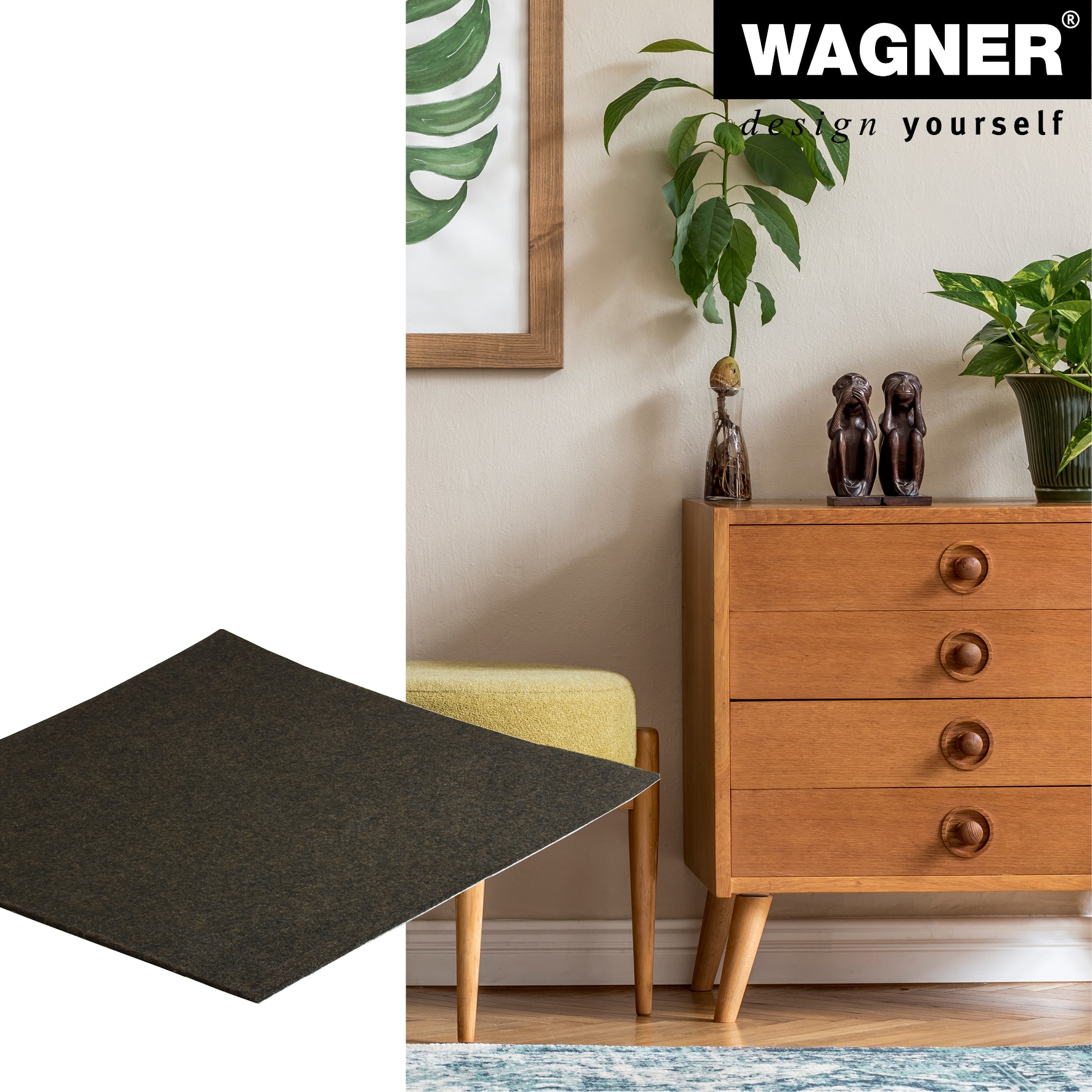 Patina adeziva 200 x 200 x 2.7 mm, maro