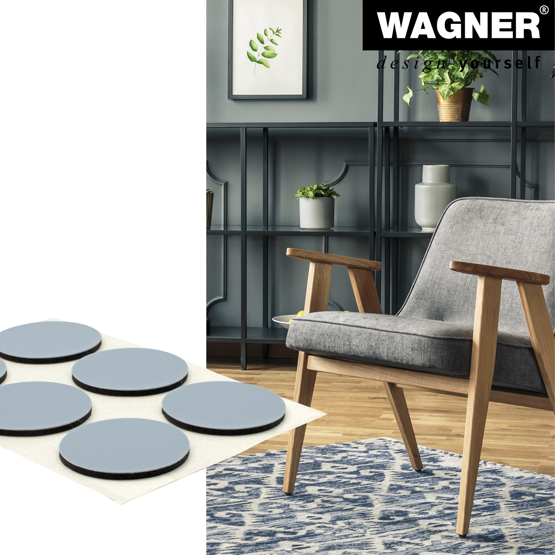 Patina adeziva, 25 x 1.5 mm, gri