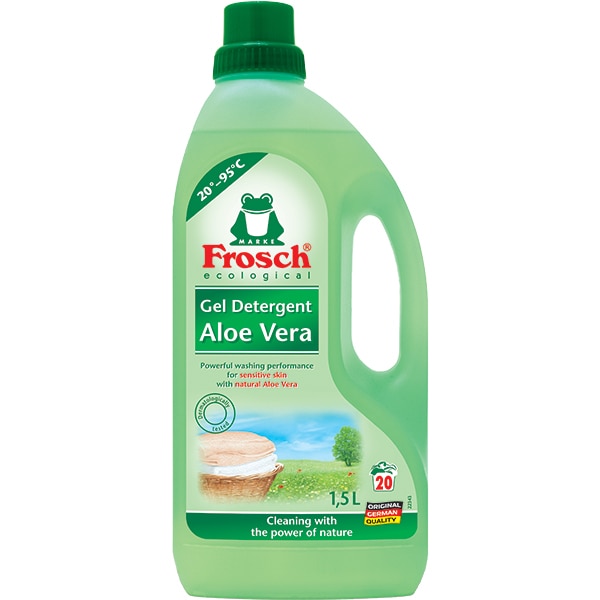 Detergent lichid ecologic FROSCH, Aloe Vera, 1.5 l, 20 spalari