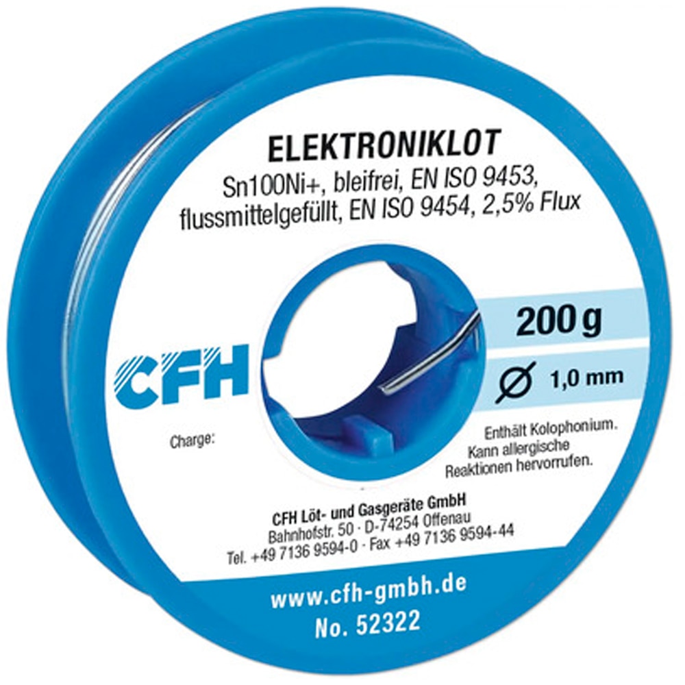 Aliaj pentru lipit electric CFH 322, fara plumb, 200 g