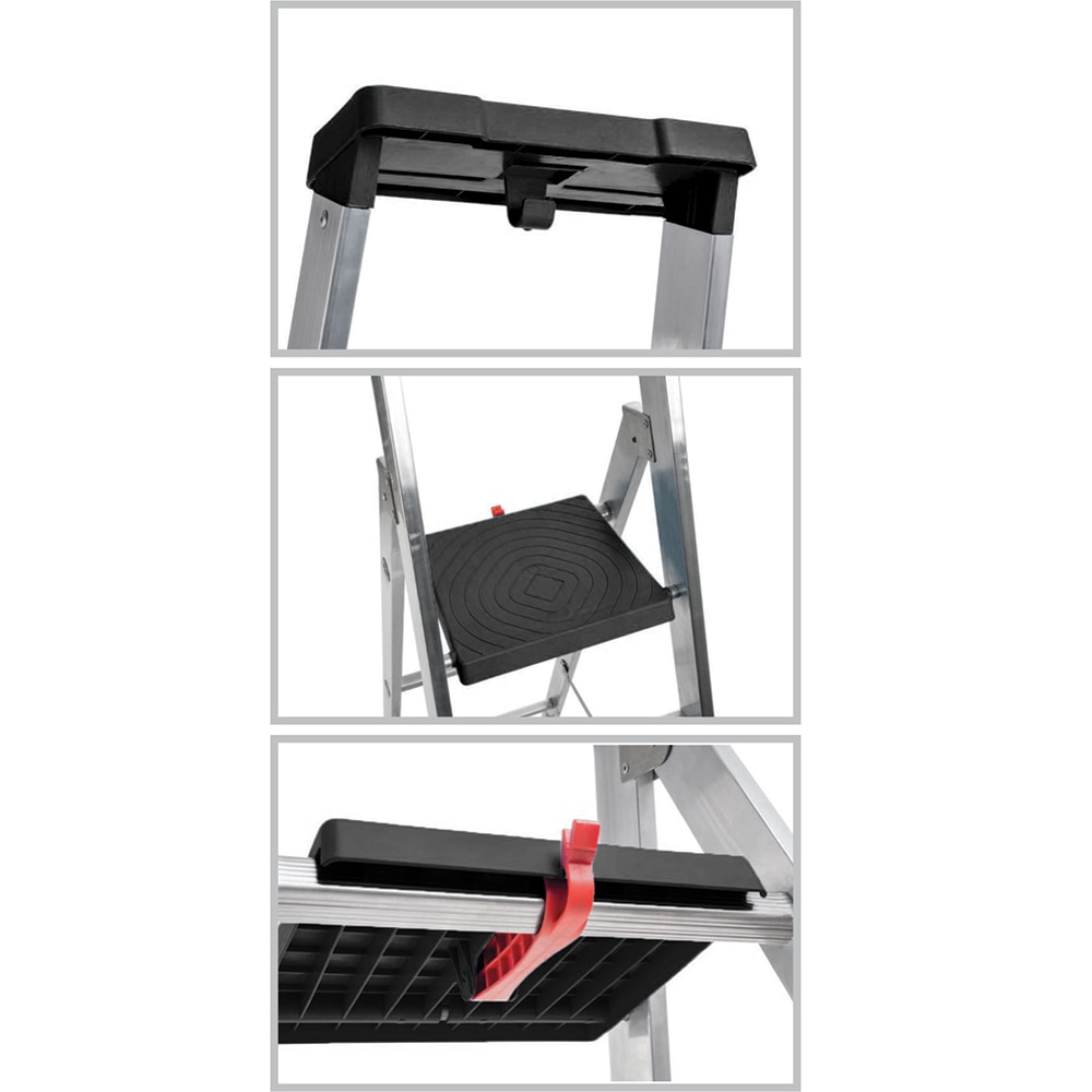 Scara industriala Venbos Profi 6010, aluminiu, 320 cm, 10 trepte, pliabila, argintiu