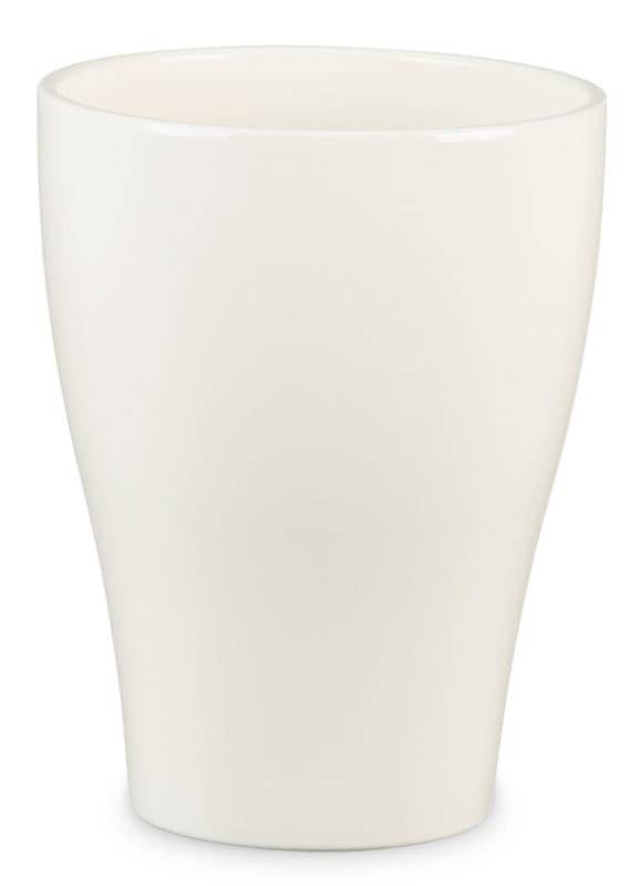 Ghiveci, conic alb, 10.1 cm • Scheurich