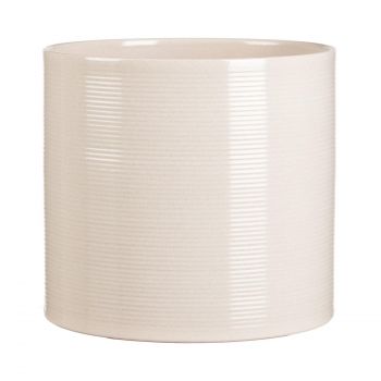 Ghiveci, rotund alb Sesame, 12 cm  Scheurich