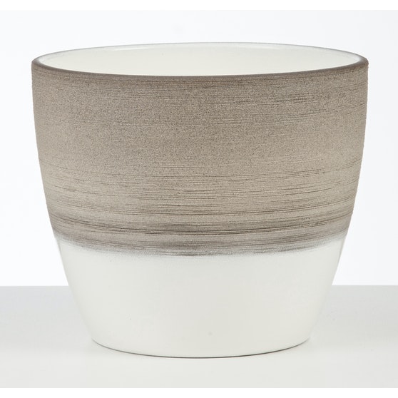 Ghiveci, rotund maro, 14 cm  Scheurich