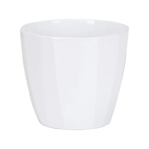 Ghiveci, rotund alb Alaska, 12 cm  Scheurich